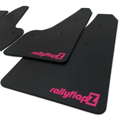 rallyflapZ | Mudflaps to fit: VAUXHALL ASTRA J GTC VXR Black 4mm PVC Gloss Pink