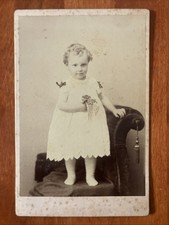 Adorable Baby Unmarked Antique Photo Cabinet Card