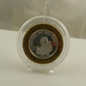 Four Queens Las Vegas  .999 silver strike 10 dollar gaming token Quenn of Spades