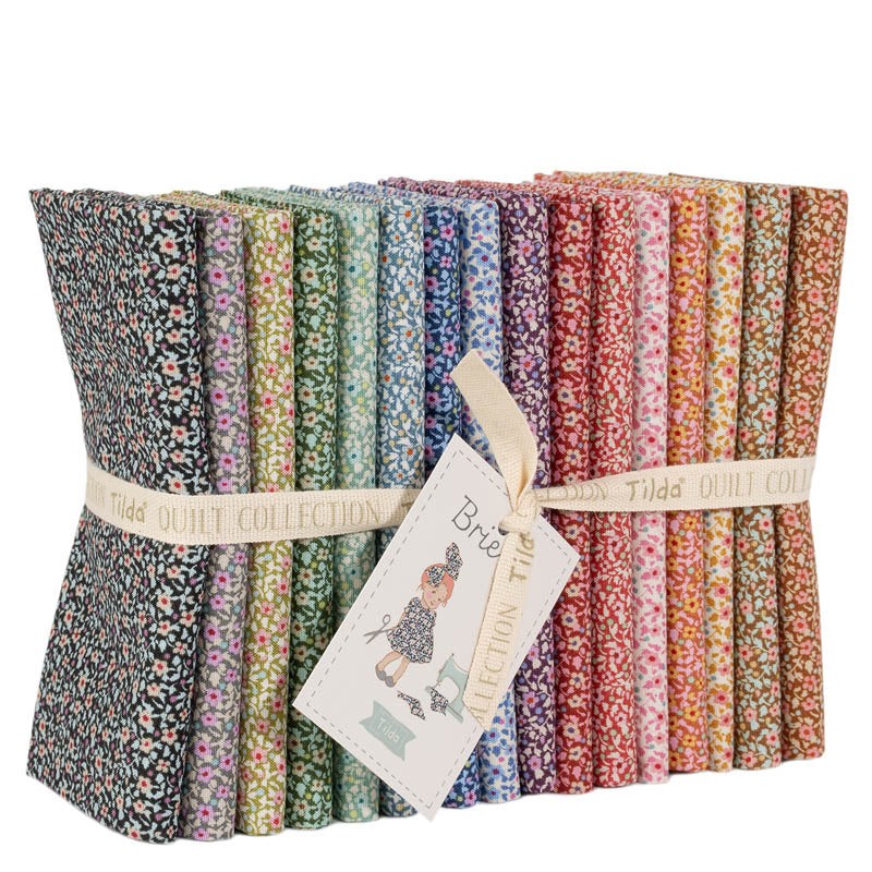 Tilda Brie Basics Fat Quarters Bundle of 16 Premium Cotton Quilting Fabric