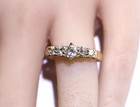 14k yellow gold Natural 1.05ct diamond 5 stone ring band 4.2g estate vintage 10 — photo 6