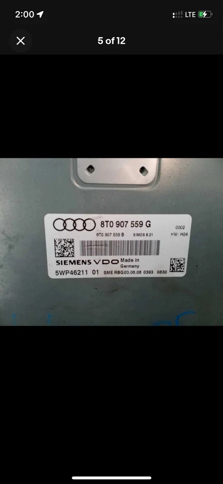 Audie A4 Quattro Control Module A4 - Image 3 of 4