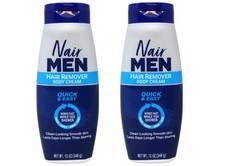Nair Men's Hair Remover Body Cream for Chest, Back, Legs, Arms - 2 Pack