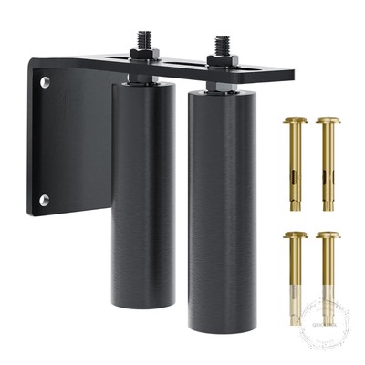 Black Heavy Duty Slide Gate Guide Roller 6'' Sliding Gate Roller L Rear Post Brac
