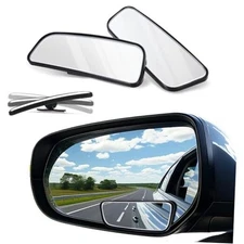 2 PCS Blind Spot Car Mirror, Convex 360° Wide Angle Side Rear View Mirrors, 