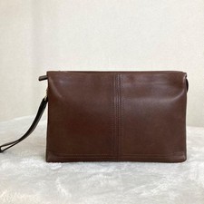 Pochette Lanvin Collection in pelle con zip e tracolla marrone dal Giappone