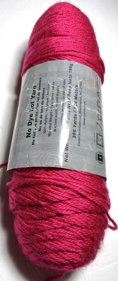 CARON SIMPLY SOFT yarn  1 Partial Pk. RUBINE RED I Combine Shipping, See detail - Image 3 of 4