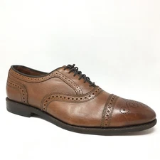 Allen Edmonds Strand Oxfords Dress Shoes Mens Size 10.5 Brown Leather Cap Toe