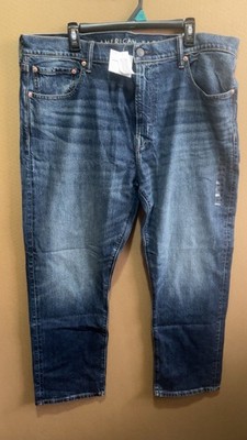 NWT MENS AMERICAN EAGLE DARK BLUE JEANS 40/30 STRAIGHT LEG