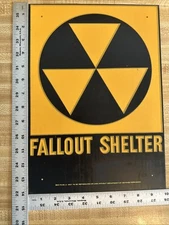 Vintage Fallout Shelter Sign 10x14, Authentic 1950s-60s Government Issue , NOS !