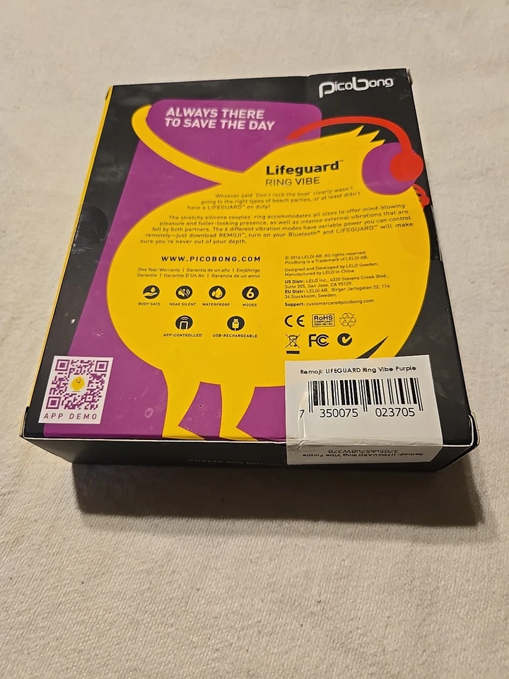 Picobong Lelo Remoji спасатель кольцо вибрации - фиолетовый - новый запечатанный в коробке  - Изображение 4 из 4