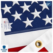 American Flag 4x6 Ft Outdoor Heavy Duty Nylon Embroidered Stars Sewn Stripes USA