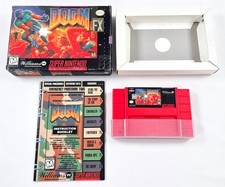 DOOM COMPLETE CIB 1995 Authentic Super Nintendo SNES Tested