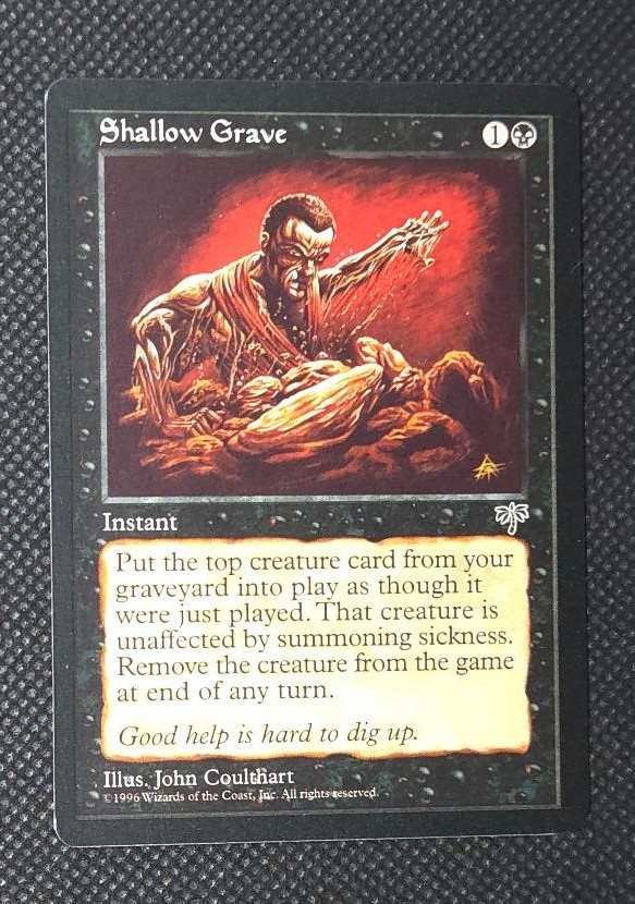 MTG Shallow Grave - Mirage - Rare - NM - Vintage Magic The Gathering