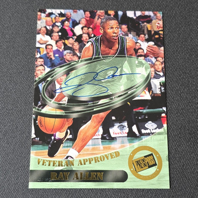 1998 Press Pass Double-Threat Ray Allen Bucks Veteran Approved Auto Insert