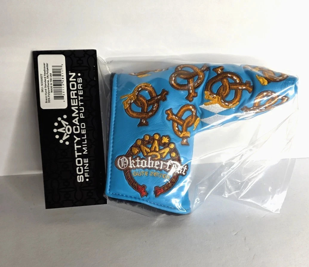 Scotty Cameron Oktoberfest Brezn Hund Headcover Blue Blade Putter Headcover New