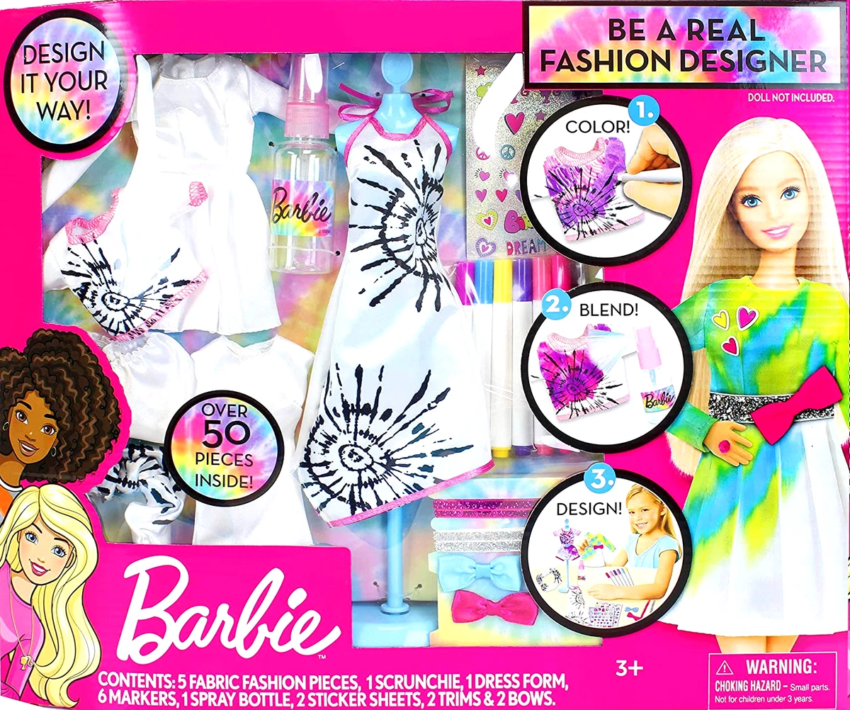 Barbie Tie Dye Be A Real Fashion Designer Doll Clothes Dress Play Set Toy Gift