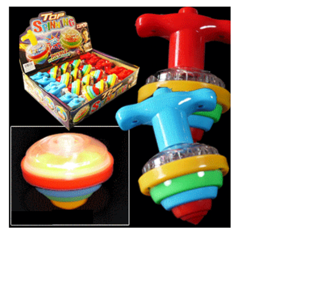light up musical spinning top