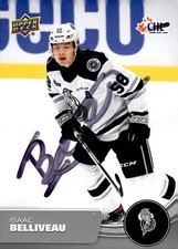 Isaac Belliveau - Signed 2021-22 Upper Deck CHL Card #118 -Olympiques