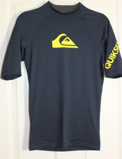 Quiksilver Short Sleeve Rash Guard Blue Size M