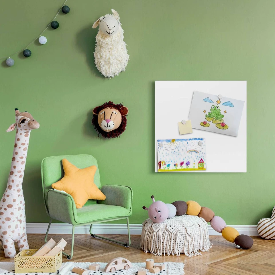 Metall Magnettafel weiß 50x50cm Memoboard Pinnwand magnetisch Magnetboard Wand - Bild 2 von 4