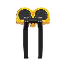 10" Black Risers with Gold Dual Gauge for Harley 15-later Road Glide FLTRX FLTRK