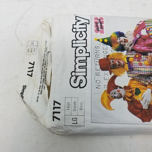 7117 Simplicity SEWING Pattern Clown Hobo Jester Costume Mens Adult size L 40 42 - Picture 3 of 6