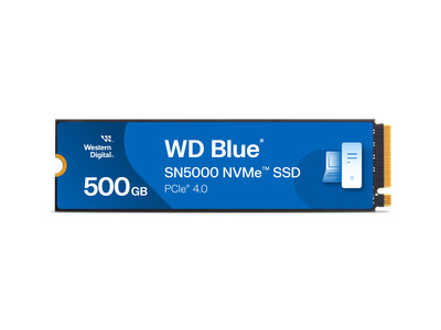Western Digital 500GB WD Blue SN5000 NVMe SSD, PCIe Gen 4.0, up to 5,000 MB/s