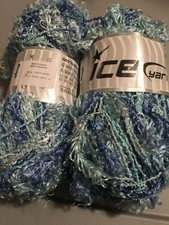 2 Skeins ICE Variegated Blues Ringo Yarn