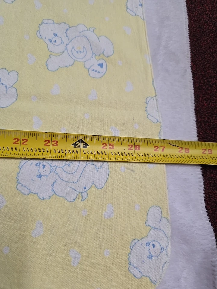 Винтажное хлопковое фланелевое детское одеяло Care Bear  - Изображение 4 из 4