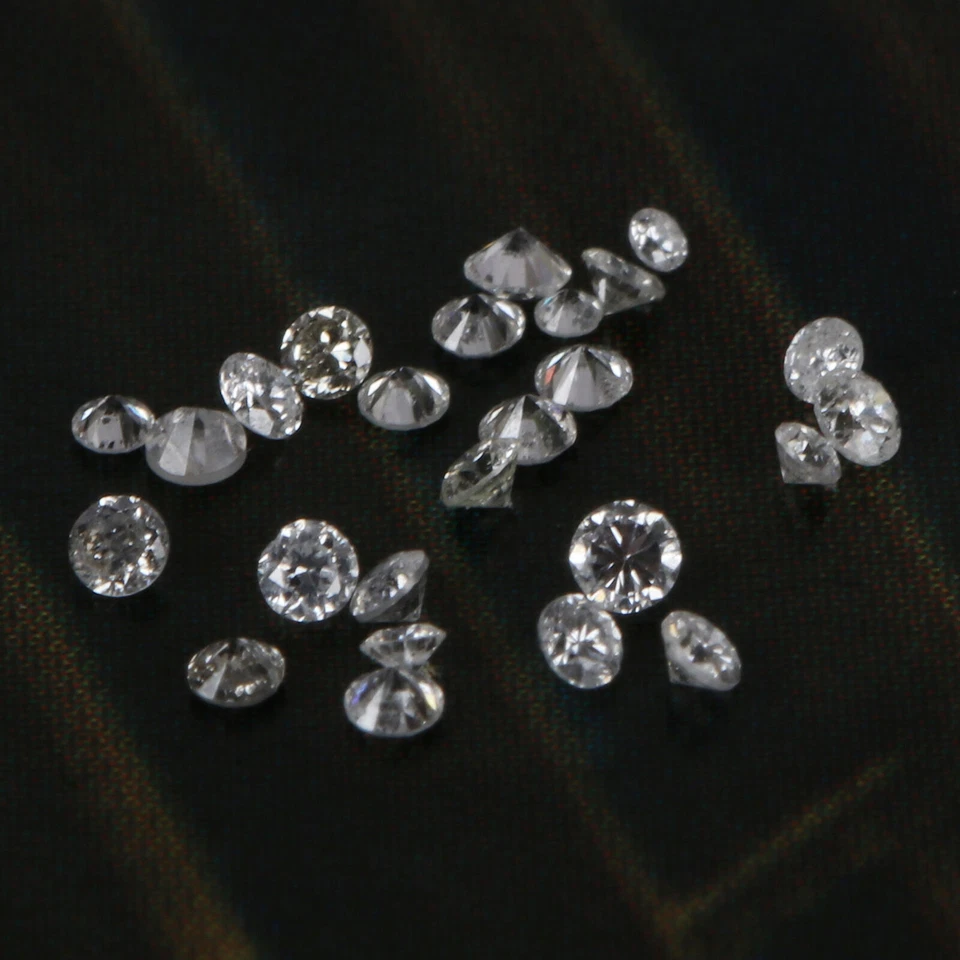 G-H-I 0.50 Carat 2.5 mm Size 8Pc EGL Certfied Loose Lab Grown CVD Diamond Lot - Image 4 of 4