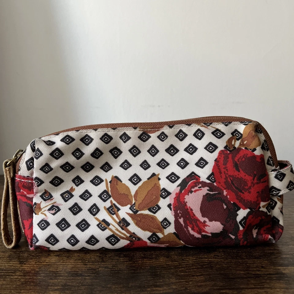 Bolso Monedero Mujer Volcom Pequeño Doble Cremallera Blanco Estampado Rosa Foto 3 de 4