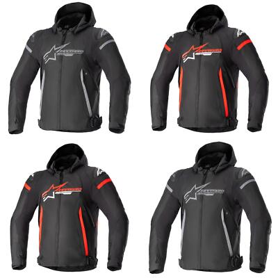 Alpinestars Zaca Waterproof Motorcycle Jacket Thermal Sports Bike Hoodie Black