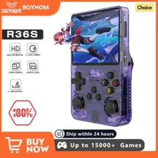 BOYHOM NEW R36S Retro Video Game Console Linux System 3.5 Inch IPS Screen