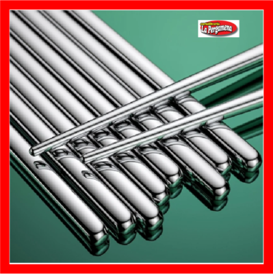 Bacchette in Acciaio Inox 304 Nero, Set Bacchette Giapponesi