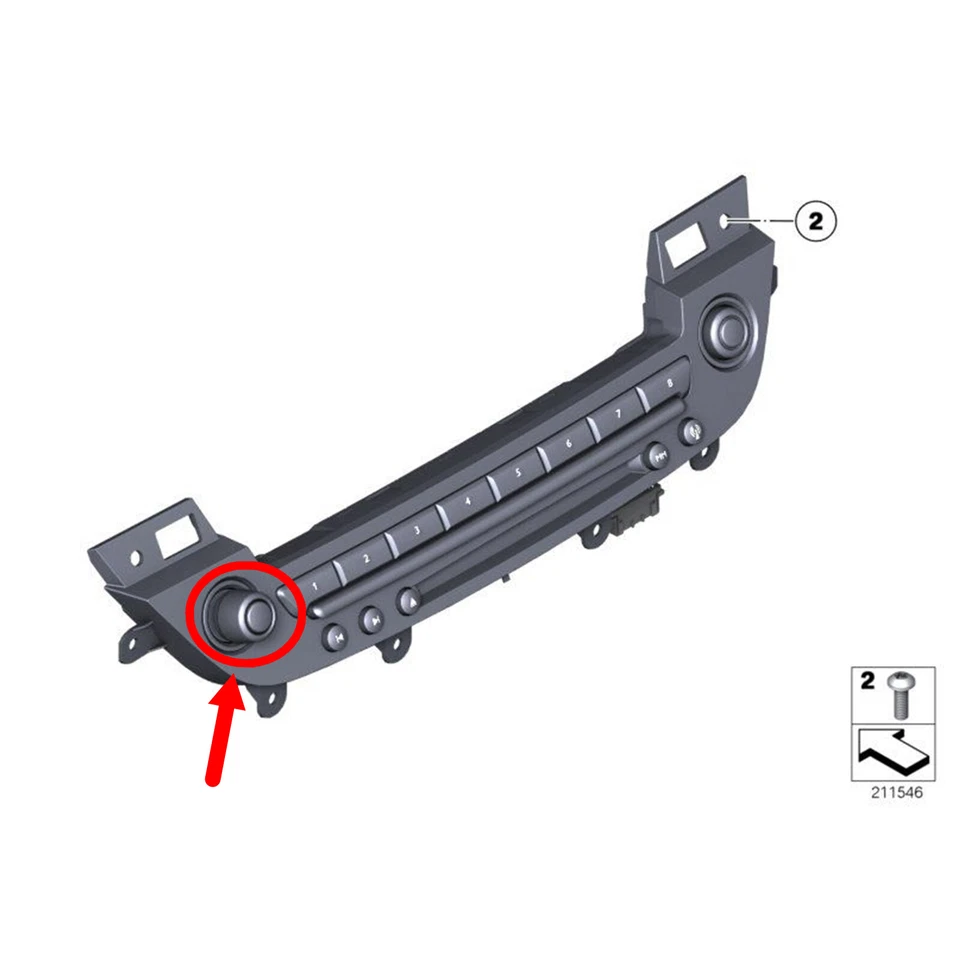 Dashboard Multimedia Volume Control Knob for 2010-2018 Rolls-Royce Ghost (RR4) Foto 3 de 4