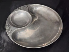 Wilton Armetale  Chip And Dip Platter Snack Serving Plate Dish Bowl 13”