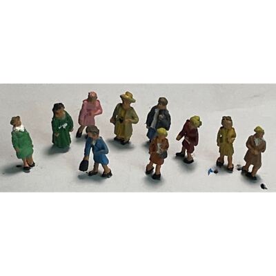 Bemalte 10x verschiedene Figuren - Frauen (Spur N 1:148) Langley A137P