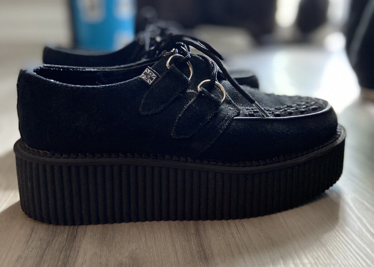 T.U.K. Creepers Platform Shoes Black — Women's 6 Men's 4 Used