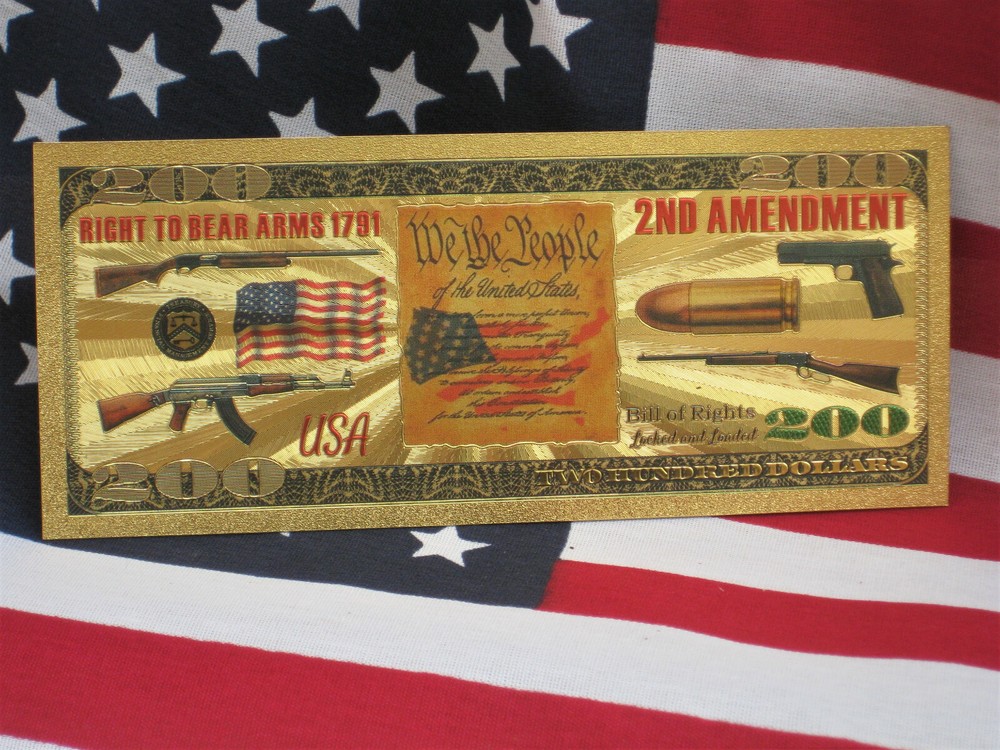 2nd Amendment Banknote Donald Trump Weapon Patriots NRA Guns President USA New