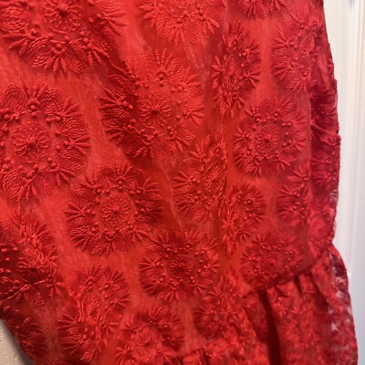 Zara Red Floral Embroidered Sleeveless Mini Dress Size S | eBay Zara Red Floral Embroidered Sleeveless Mini Dress Size S | eBay