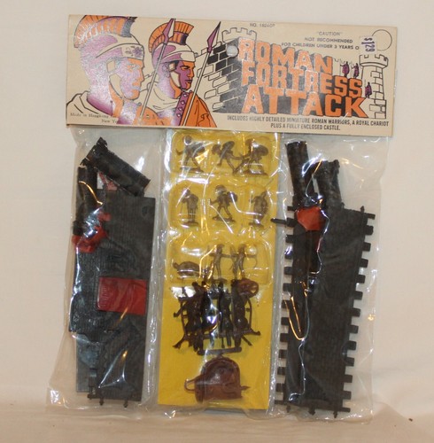 VTG 1968 ROMAN FORTRESS ATTACK #1824P MINIATURE PLAYSET Louis Greenberg HK - Picture 3 of 11