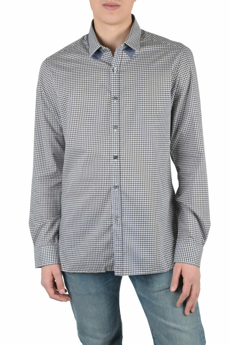 Мужские разноцветные рубашки в клетку с длинными рукавами Lanvin Нам 15 155 1575 16 165 31490₽