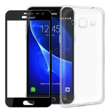 Premium Real Screen Protector Soft TPU Case fits Samsung Galaxy Amp Prime J320A