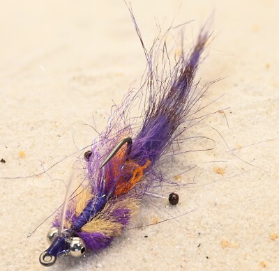 3 Flies - Redfish Crack Shrimp Pattern Fly - Tied on Mustad Hook #2