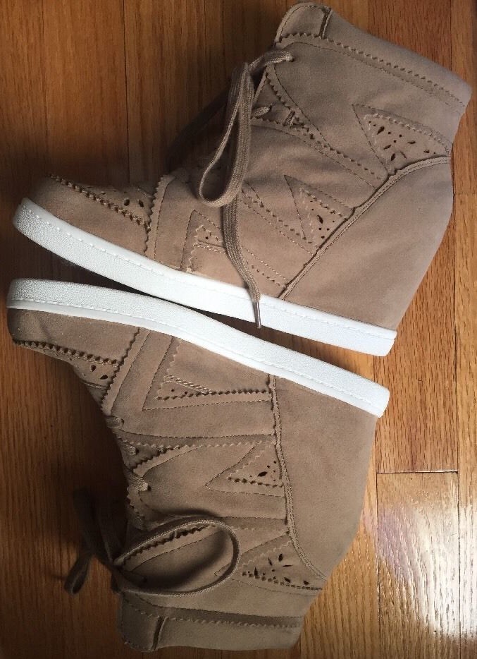 Bottines Compensées Charlotte Russe - Femme Taille 10 US (40 EU) - Beige (Tan)