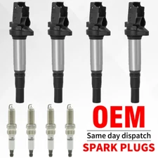 4x Ignition Coils + 4x Iridium Spark Plugs For 2007-2015 Mini Cooper 1.6L UF598
