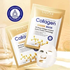 10pcs Anti-Wrinkle Collagen Face Mask Moisturizing Anti-Aging Repair Brightening