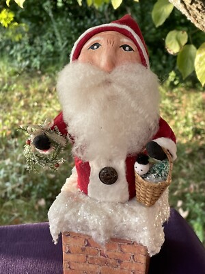 Rare Artist Proof Bethany Lowe SANTA CLAUS Down The Chimney Doll Unique  sj3j5