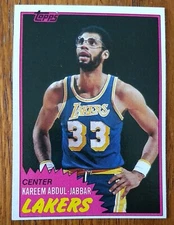 KAREEM ABDUL-JABBAR, 1981-82 TOPPS #20, LAKERS